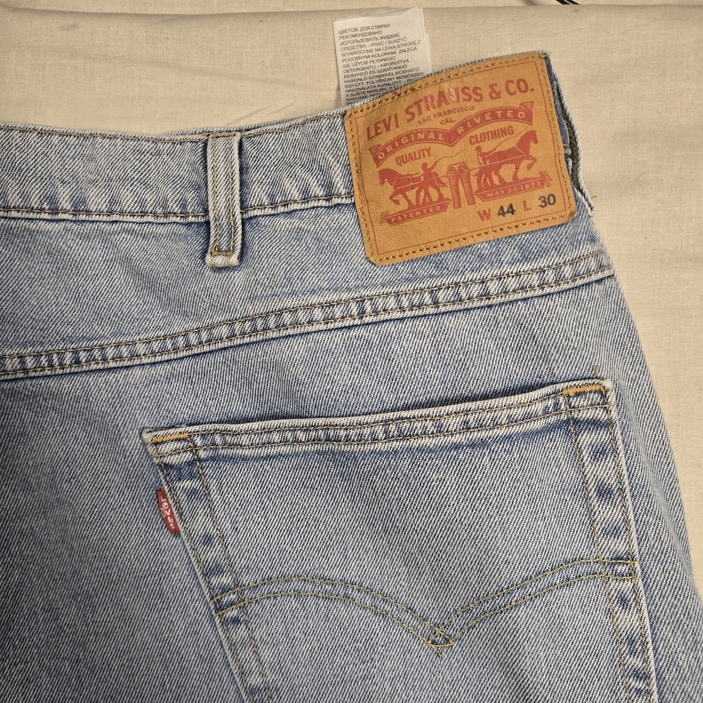 Levis Western Fit Jeans Mens 44x30 Blue Wash Straight Cowboy Stretch 37681-0029 - Picture 13 of 16